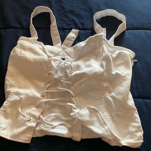 White crop top